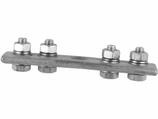 7-WAY FLAT EARTH BAR TINNED 7XM10 STUDS WITH NUTS